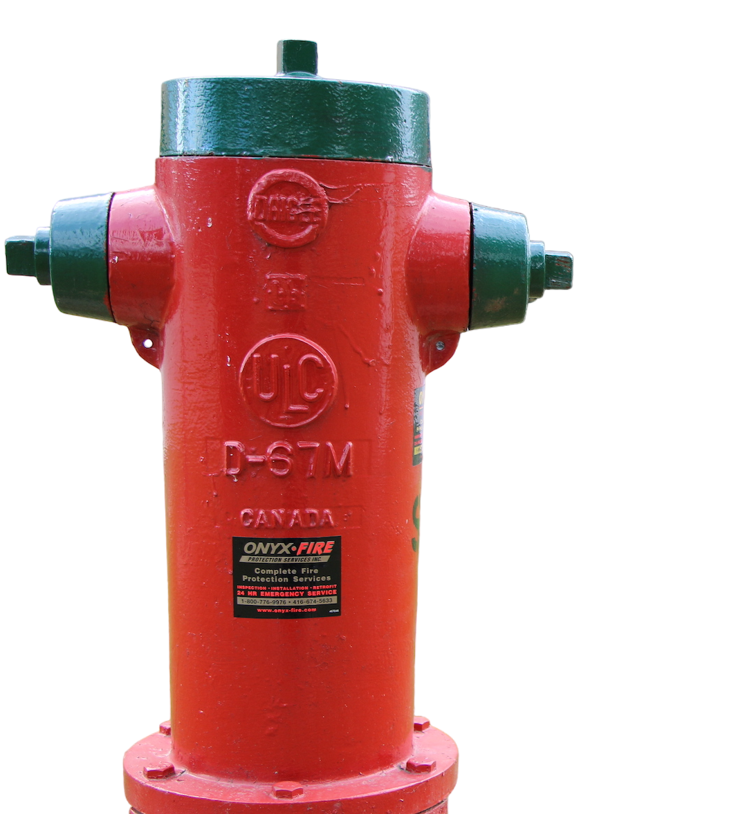 Isolated Image of Onyx-Fire branded fire hydrant